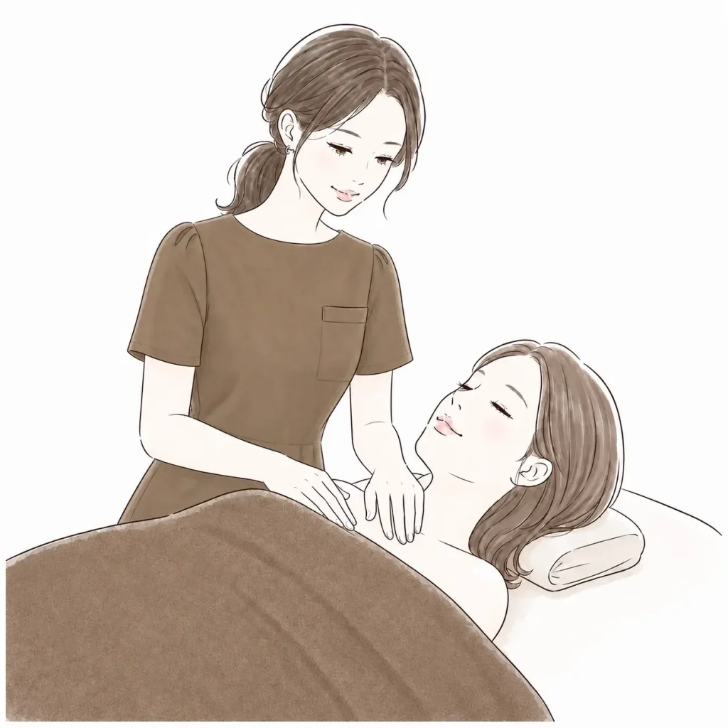施術中のイラスト